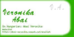 veronika abai business card